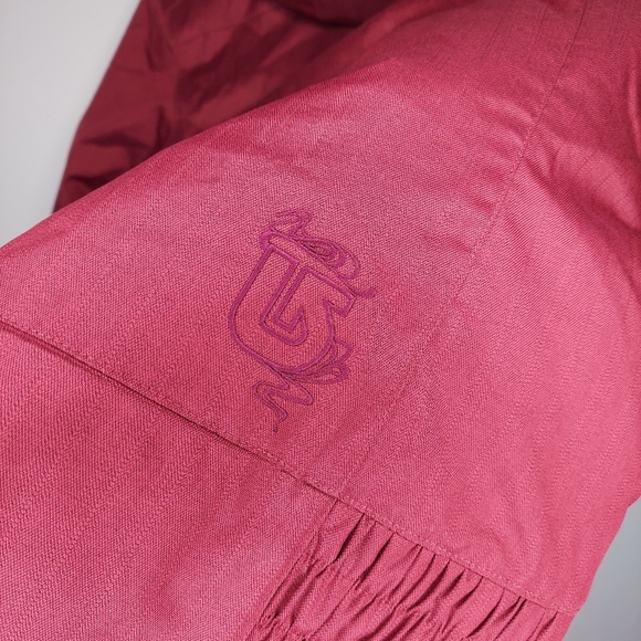 Burton Snowboard Jacket Small DryRide Red Snap Zip Pocket Hooded Water-resistant - Picture 5 of 12